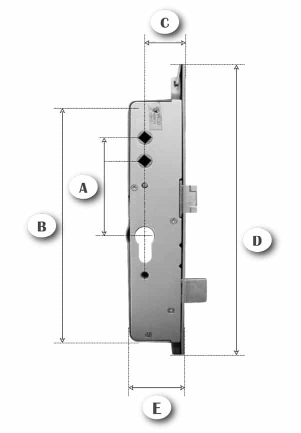 An image of UPVC gearbox measuring guide | UPVC door repairs in Stirling